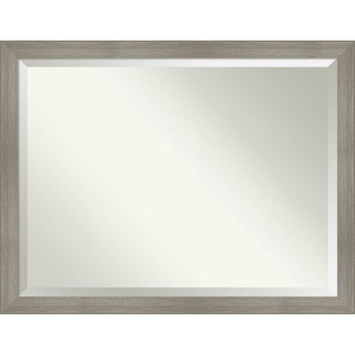 Grand Narrow Beveled Framed Wall Mirror