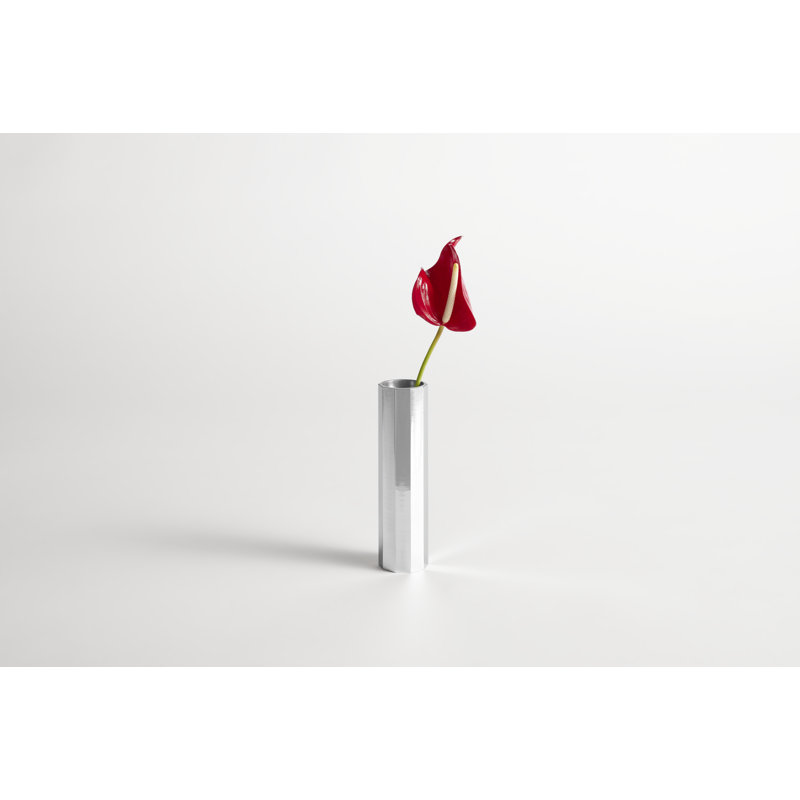 Gussy Aluminum Table Vase, 7" H x 2" W x 2" D
