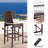 Outdoor Bar Set For Patio 6Pcs Outdoor Bar Tables And Chairs Set All Weather Bar Height High Top Outdoor Tables And Chairs Wicker Bar Stools Set Of 4 Tall Patio Table For Outside Balcony Brown (Beige)