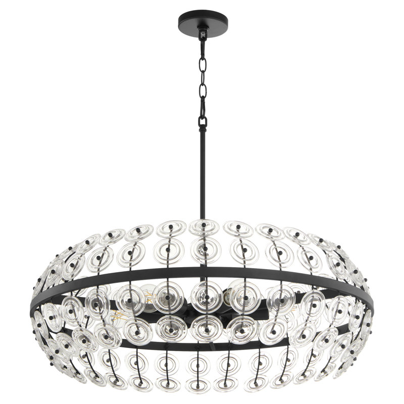 Selena 6 - Light Chandelier, Matte Black