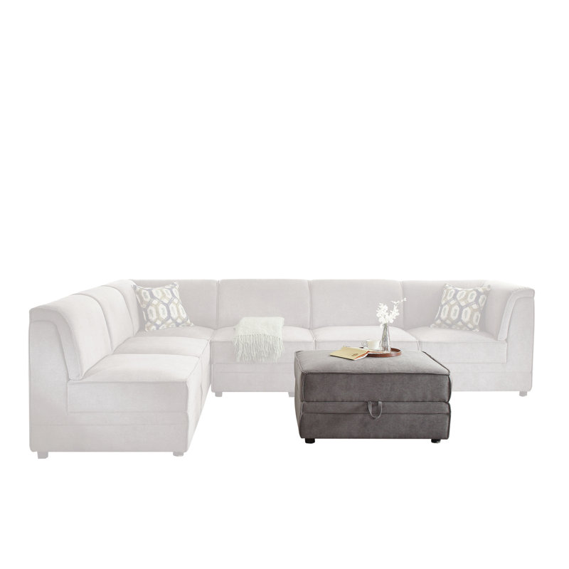 Raybourne Velvet Ottoman