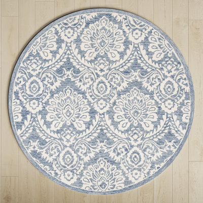 Tansy Handmade Wool Blue/Ivory Rug