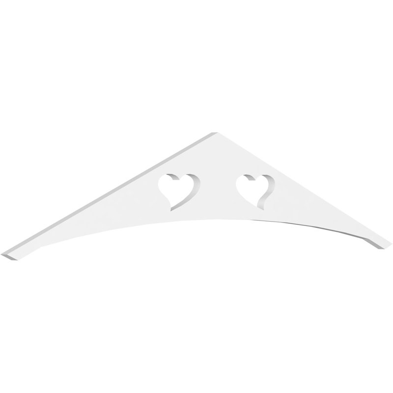 Winston Architectural Grade PVC Gable, 15" H x 60" W x 1" D, 5/12
