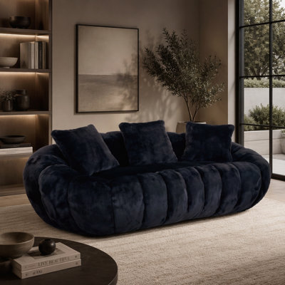 Floral-Shaped Faux Fur Sofa