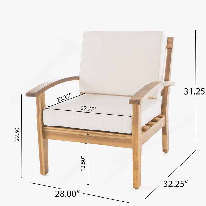 Ensemble confortable et robuste de fauteuil club d'extérieur Peyton pour se détendre dans la cour avec des sièges profonds et des coussins résistants à l'eau