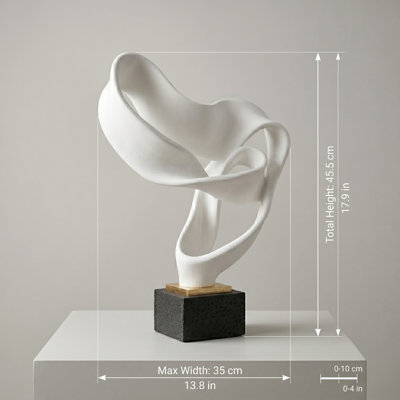 Abstract Ribbon Wave Figurine