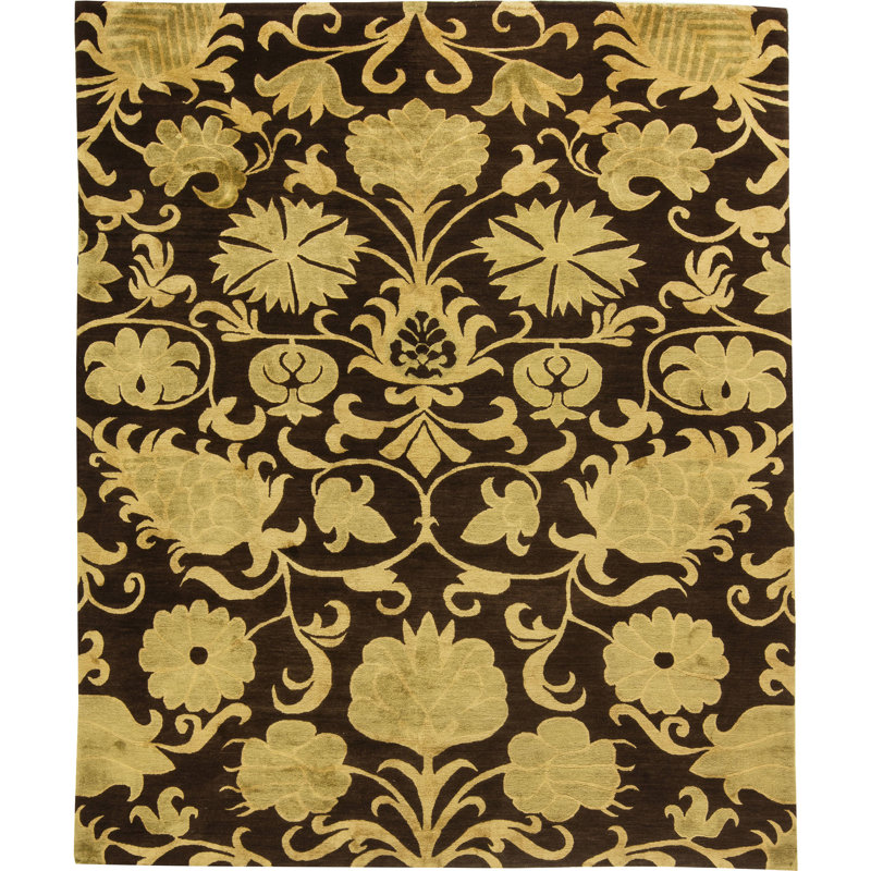 Modern One-of-a-Kind Rectangle 8'1" x 9'8" Hand Knotted Area Rug
