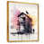 Toile avec cadre flottant or