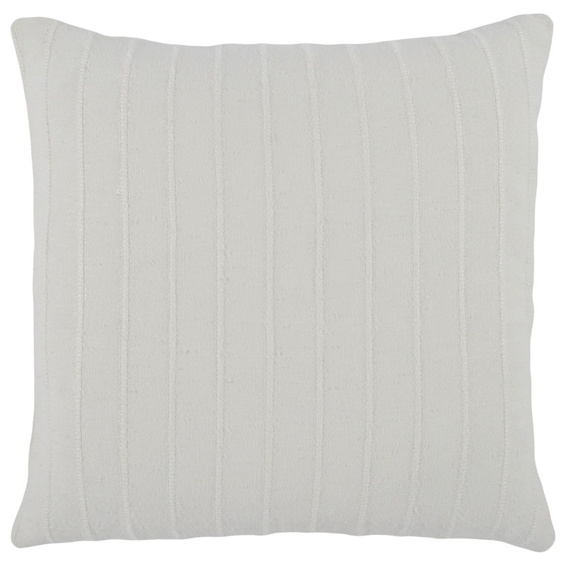 Hendri 22" Square Throw Pillow, White