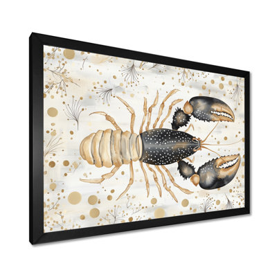 Homard cuit à la vapeur Boho Style I - Homard, art mural