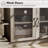 Industrial TV Stand, Vintage Media Console Cabinet with 2 Mesh Doors and 4 Open Shelves-1854314924