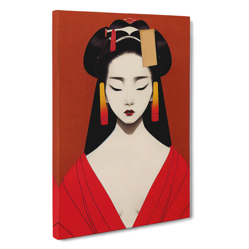 Symmetrical Geisha No.1 - Wrapped Canvas, 60cm H x 35cm W x 3cm D