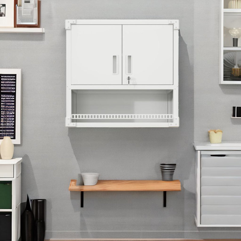 Armoire de rangement murale pour outils, Blanc