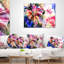 Fleurs dans un collage - coussin à imprimé floral-29881829-29881833