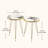 Marble-Look Nesting Coffee Table Set – 2 Piece Modern Living Room Tables-20879229