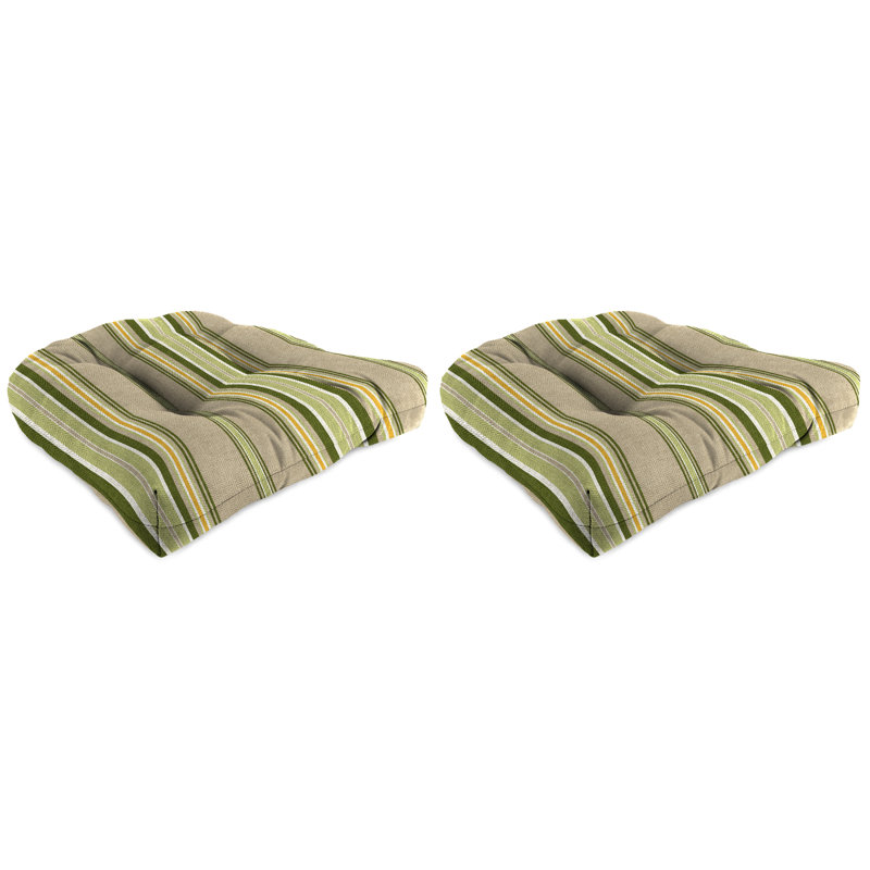 Outdoor Wicker Seat Cushion, Terrace Sunrise Stripe