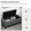 Banc de rangement rembourré avec rangement en lin avec dessus relevable et capitonnage à boutons pour le salon-2009671728