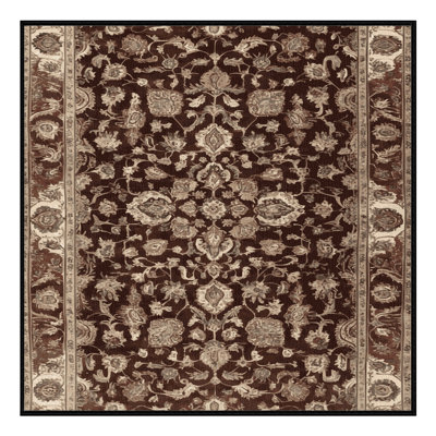 Machine Washable Persian Brown Area Rug
