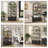 71" Arched Bookshelf with Doors,Industrial Bookcase with Sturdy Metal Frame, Vintage Display Shelving Unit, Black Geometric Book Shelf for Lving Room, Bedroom, Home Office-1997499383