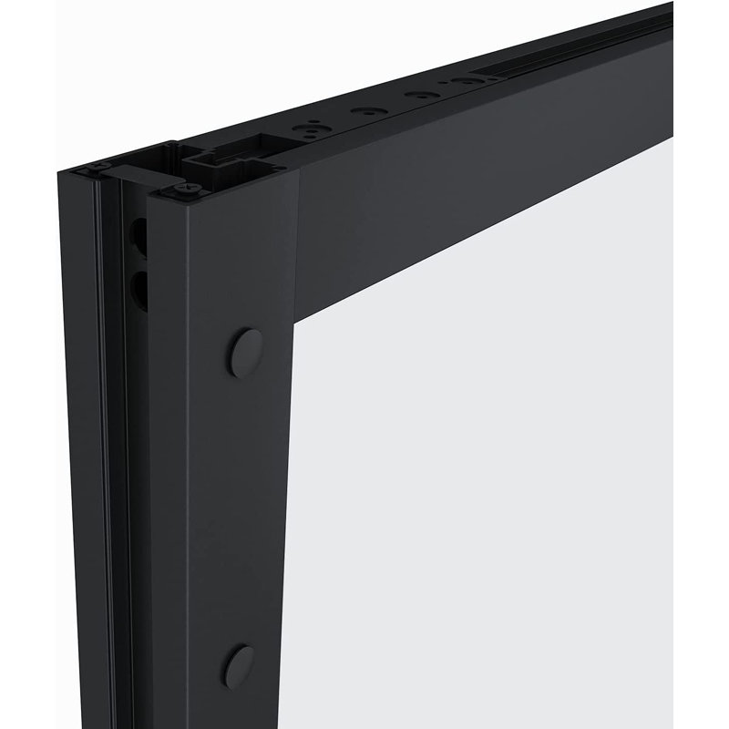 Porte de grange double avec quincaillerie JUBEST, 2 ensembles de verre trempé transparent, 60 po x 84 po