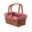 Panier rectangulaire en bois massif doublé
