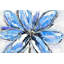Fleur bleue - Toile encadrée de fleurs blanches pour la décoration intérieure-706245076-706245078