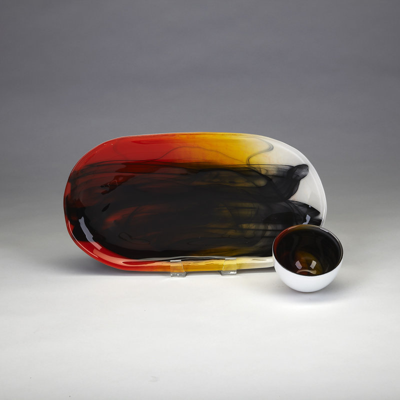 Orren Ellis Shepton Glass Platter
