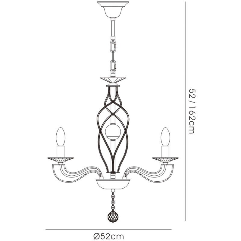 4 - Light Candle Style Chandelier