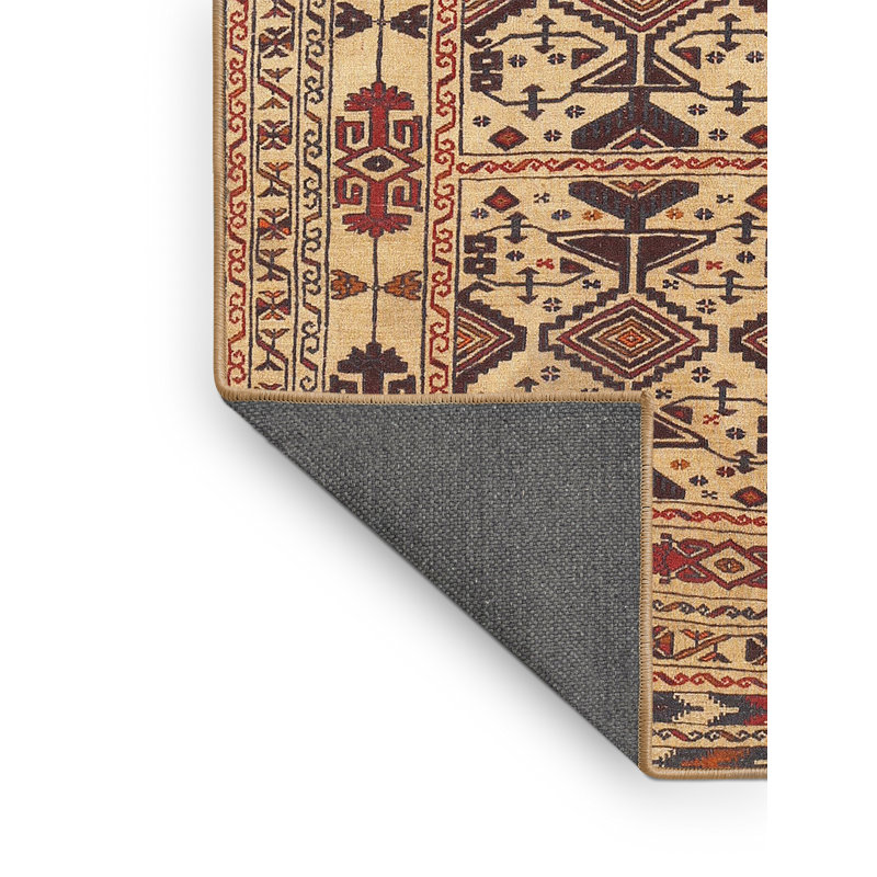 Tapis beige Southwestern, Rectangle 5 pi x 7 pi