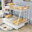 Metal Twin Over Full Bunk Bed With Twin Trundle And Safety Guardrails,Anti-Noise Design-1095718224