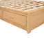 Lit plateforme en bois avec compartiments de tiroir et 2 tiroirs - Mobilier de chambre à coucher de couleur naturelle avec tiroirs de rangement-1673846949