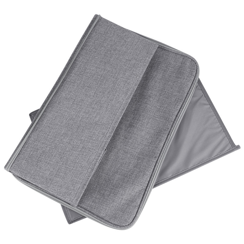 Ensemble de boîtes en tissu, Gris, H 10 po x l 18 po x P 14 po