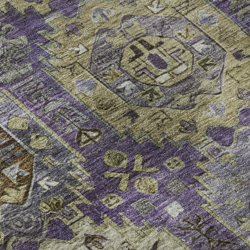 Tapis de qualité supérieure Mayfield, Tapis de couloir 2 pi 3 po x 7 pi 6 po, Aubergine