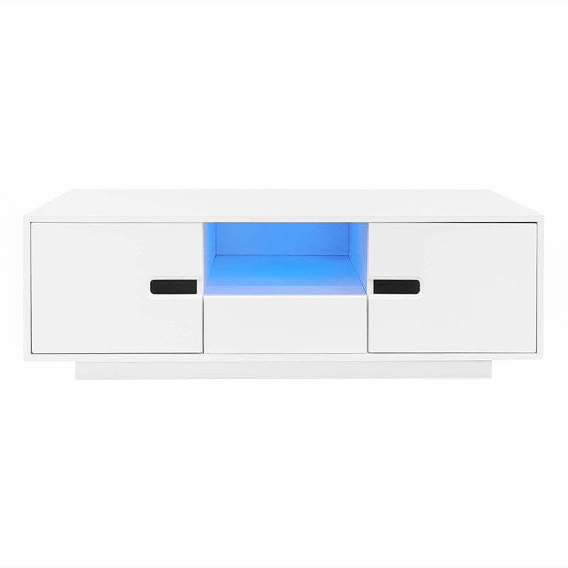 Table basse rectangulaire ultrabrillante, Blanc