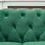 Causeuse en tissu glamour moderne Emma avec coussins moelleux