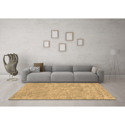 Tapis contemporains brun lavable à la machine 2772