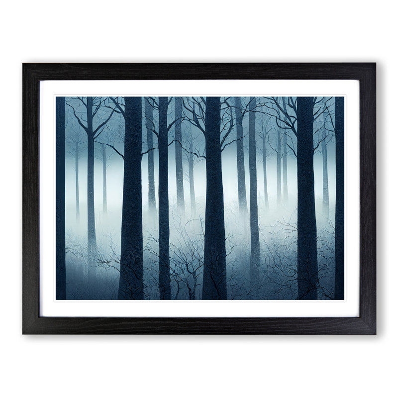 Sublime Winter Forest - Single Picture Frame Print, Black Framed, 46cm H x 64cm W x 2cm D