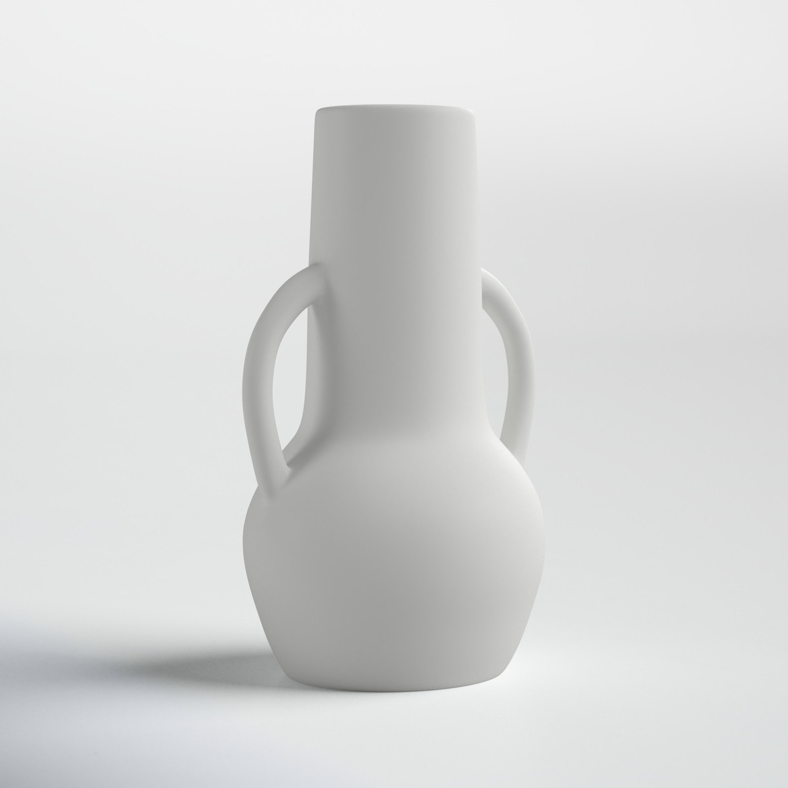 Ceramic Table Vase, White