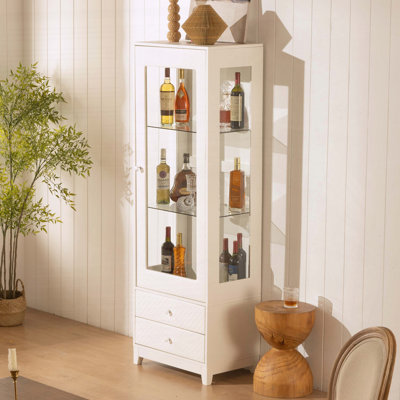 Vitrine rembourrée avec plafonnier réglable à DEL