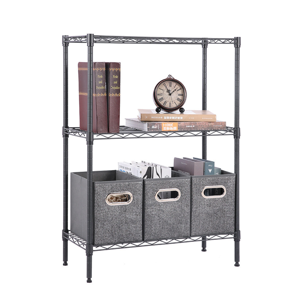31.5" H x 26.5" W x 11.8" D 3-Tier Wire Shelving Unit MZG 