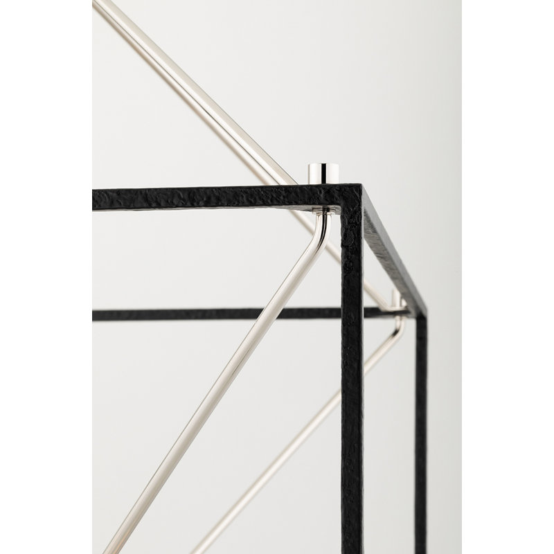 Glendale - 10 Light Island Light - Polished Nickel/Black Finish, Polished Nickel/Black