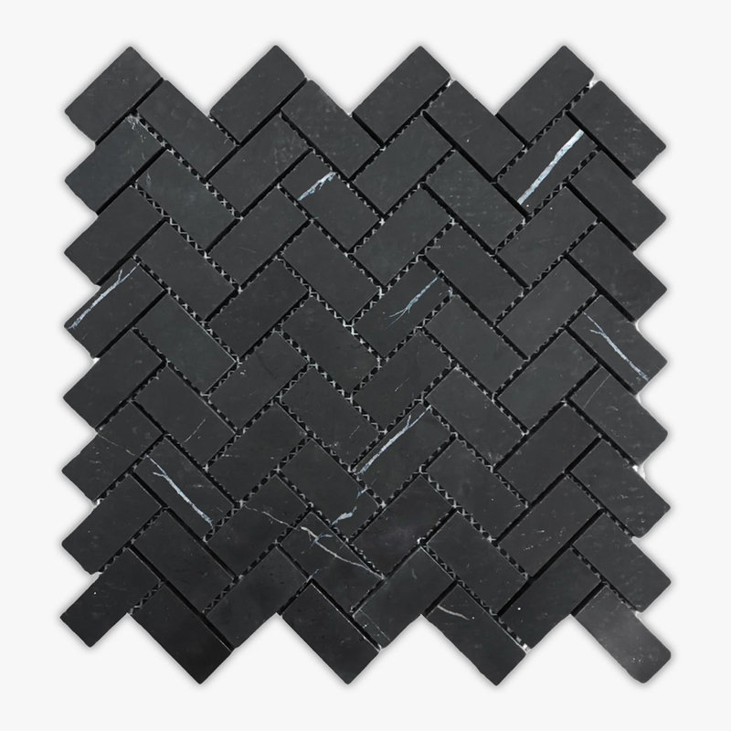 Carreau de mosaïque en marbre 11 po x 12 po Nero