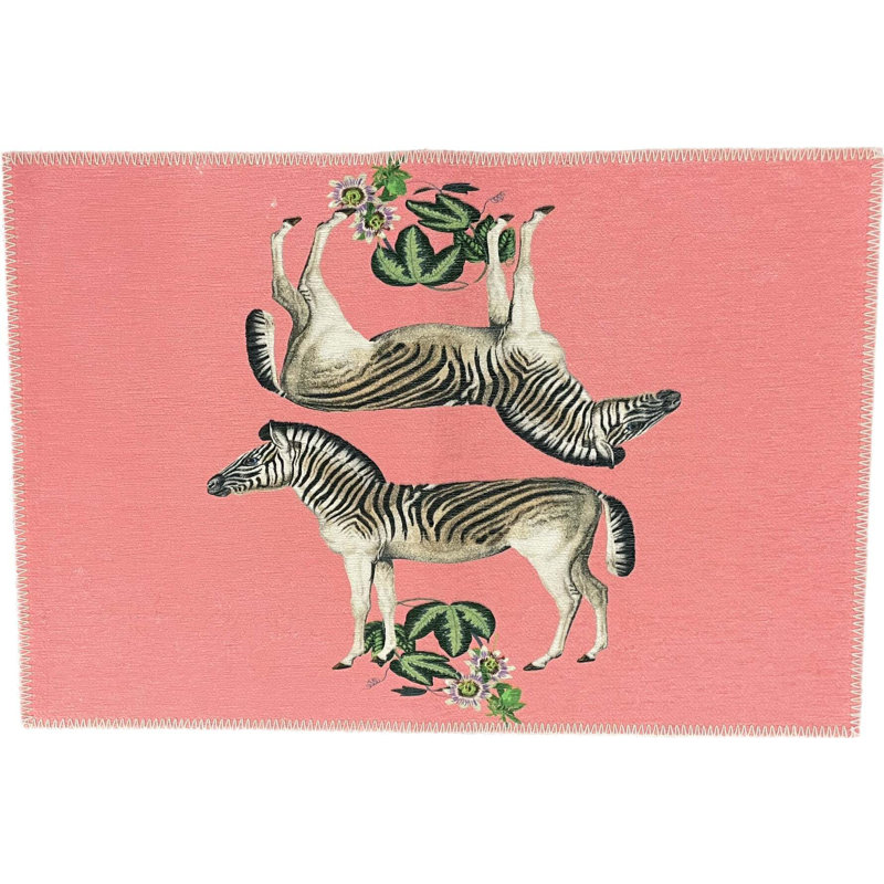 Animal Print Area Rug, Pink, Rectangle 10' x 14'