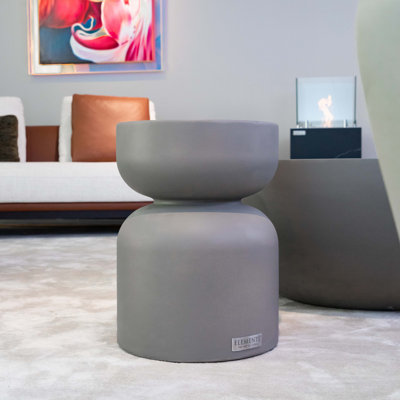 CHRONOS Side Table Small Concrete Round End Table 35 x 35 x 47 cm