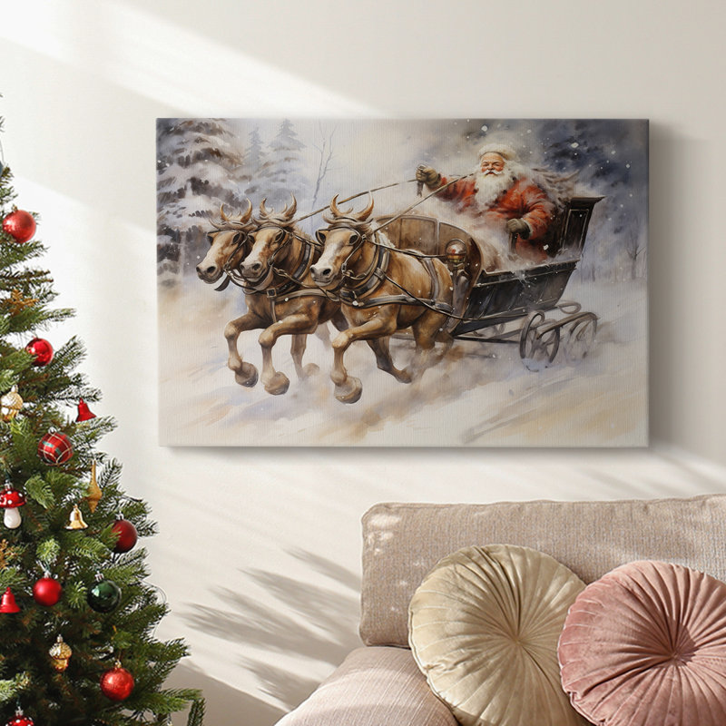 Christmas Holiday Arts - Toile tendue avec châssis, H 16 po x l 24 po