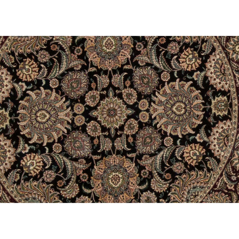 One-of-a-Kind Manchuria Hand-Knotted High-Quality Round Area Rug