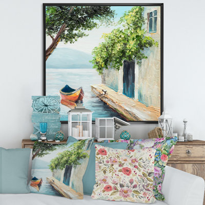 Gondole à Venise par une belle journée d'été - peinture sur toile