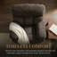 Fauteuil inclinable manuel surdimensionné, canapé simple rembourré en tissu moelleux pour le salon, la chambre à coucher, le cinéma maison, brun
