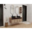 Meuble-lavabo 48 po avec 2 lavabos en céramique et support de rangement, 4 portes à fermeture douce, montage flottant, contreplaqué