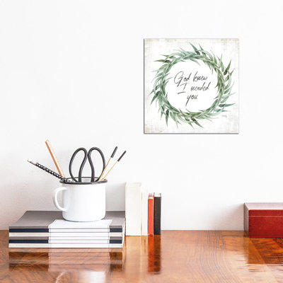 God Knew I Needed You Eucalyptus by Marla Rae - Wrapped Canvas Print